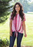 Time After Time Tie Dye Top- Rose