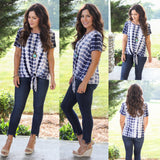 Time After Time Tie Dye Top-Navy