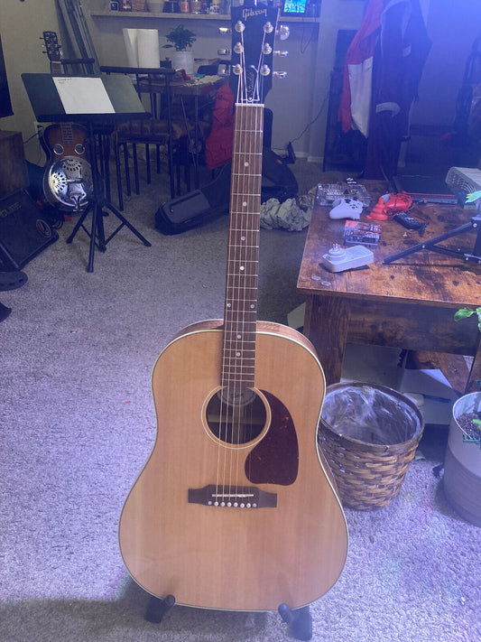 New on-box Gibson J-45 Studio Walnut Semi-Acoustic with Fishman internal pick-up