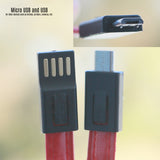 Micro USB Charging Cable Leather Keychains