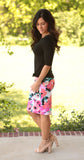 Floral Pencil Skirt (available in 2 colors)