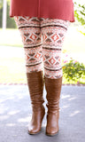 Super Soft Printed Brown Aztec Leggings