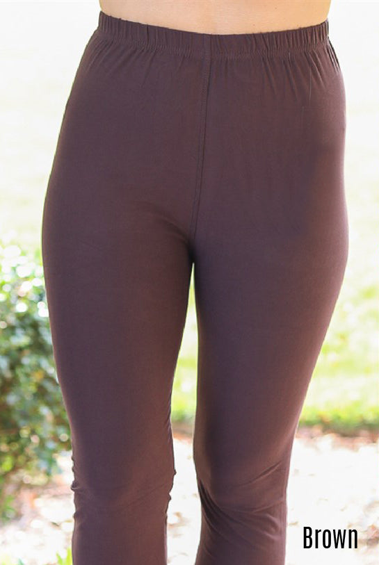 Cheapestbuy Women's Plus Size Capri Leggings Soft Curvy Modal Cotton  Leggings Pants Brown : : Clothing, Shoes & Accessories