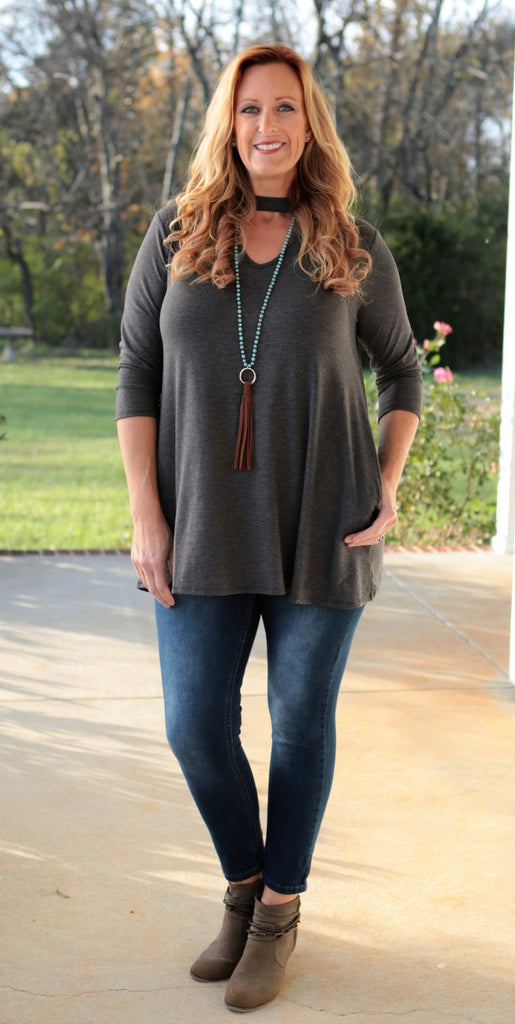 Hailey Choker Tunic (available in several colors) – Lennon & Lace